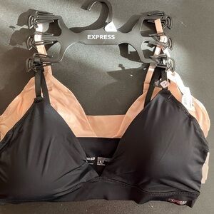 Express Women's Black and Tan Bra Set 2 pack Size XL